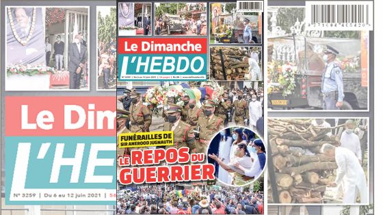 Voici la Une de Le Dimanche/L'Hebdo de ce dimanche 06 Juin 2021