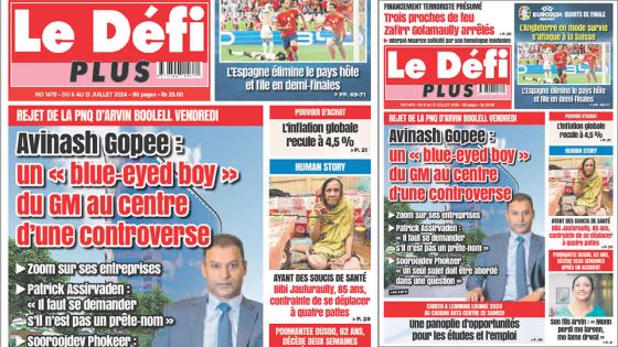 Voici la Une du Défi Plus de ce Samedi 06 Juillet 2024