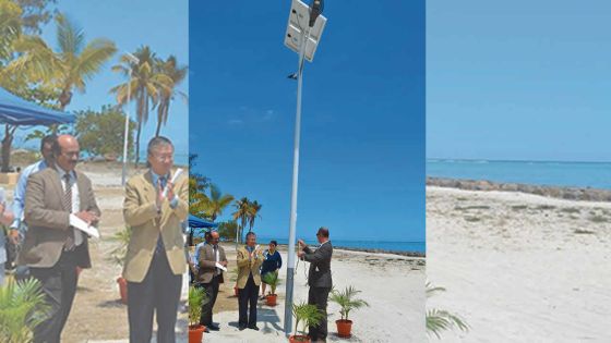 Plages publiques : la Chine offre 70 lampadaires solaires