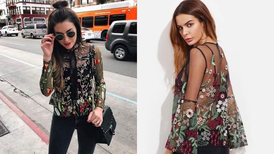 Allier broderie et transparence