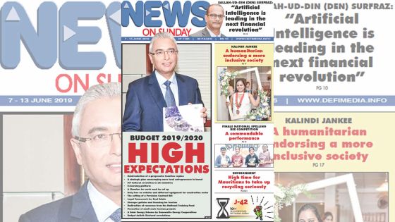 Voici la Une de News on Sunday de ce Vendredi 07 Juin 2019