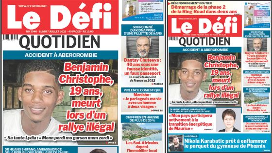 Voici la une du Défi Quotidien de ce Lundi 07 Juillet 2025