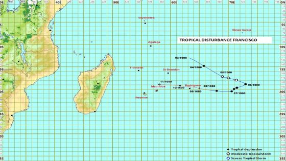 Francisco toujours dans les parages de Rodrigues et de Maurice