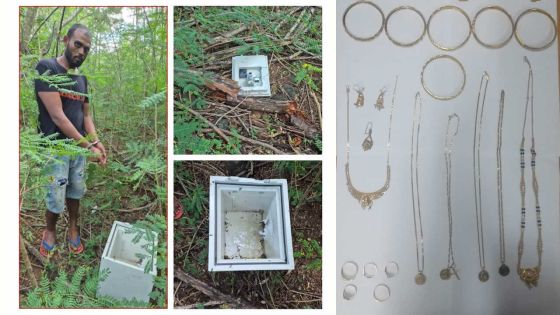 Vol à Triolet : des bijoux valant Rs 1,2 million retrouvés sous du macadam