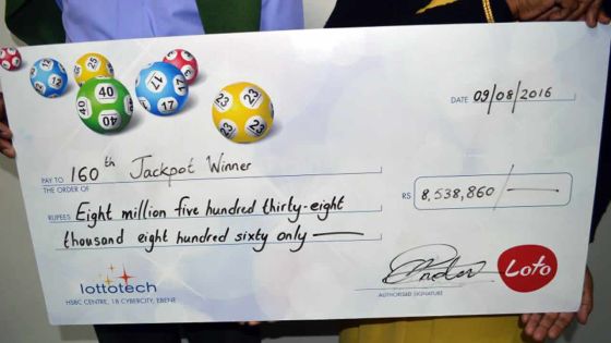 Loto: un pompier remporte Rs 8,5 millions