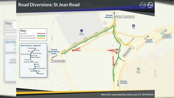 Metro Express - Quatre-Bornes : fermeture des routes durant trois week-ends
