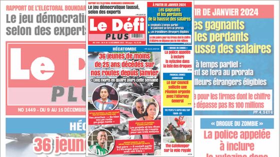 Voici la Une du Défi Plus de ce samedi 09 Décembre 2023