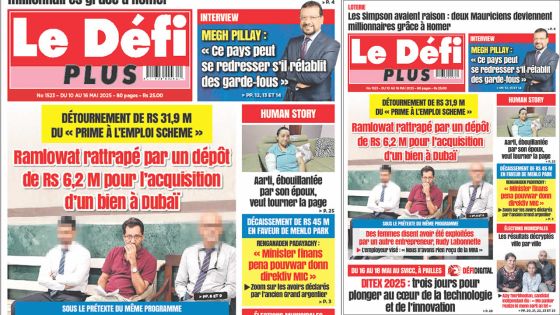 Voici la Une du Défi Plus de ce Samedi 10 Mai 2025