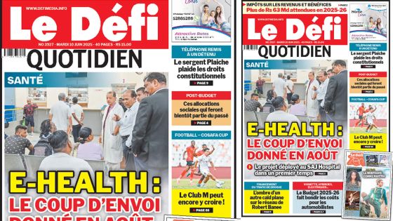 Voici la une du Défi Quotidien de ce Mardi 10 Juin 2025