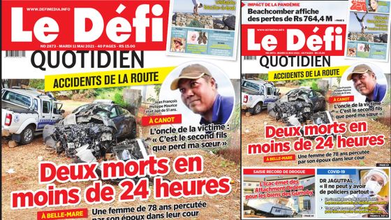 Voici la Une du Défi Quotidien de ce mardi 11 mai 2021