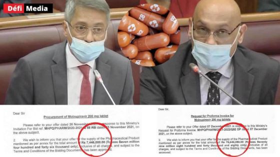 PNQ - Molnupiravir : différence de Rs 70 millions entre deux contrats