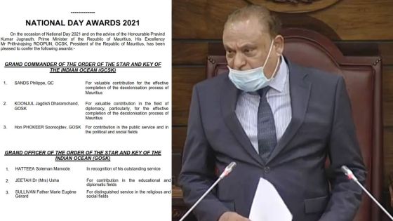 Décorés de la République : Phokeer, Me Sands et Koonjul reçoivent la plus haute distinction