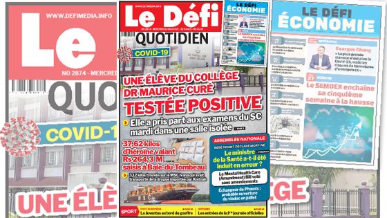 Voici la Une du Défi Quotidien de ce mercredi 12 mai 2021