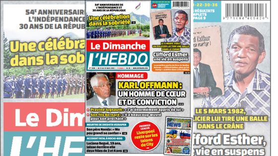 Voici la Une de Le Dimanche/L'Hebdo de ce dimanche 13 mars 2022