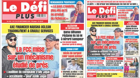 Voici la Une du Défi Plus de ce Samedi 13 Septembre 2025