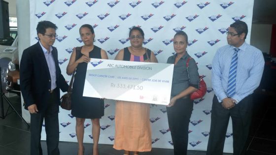 Philanthropie : ABC Automobile remet Rs 333 000 à trois associations