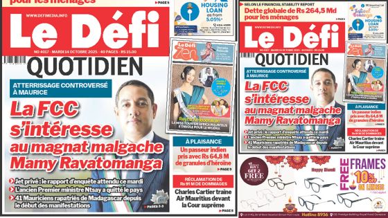 Voici la une du Défi Quotidien de ce Mardi 14 Octobre 2025