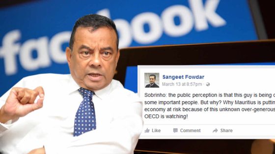 Poste Facebook du député Fowdar - Collendavelloo : «Il a réagi comme n’importe quelle personne qui a lu les journaux»