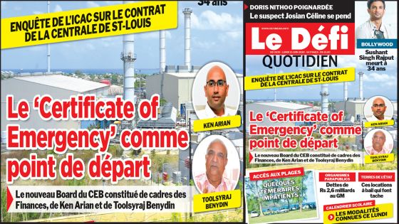 Voici la Une du Defi Quotidien de ce lundi 15 juin 2020