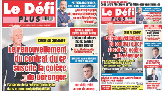 Voici la Une du Défi Plus de ce Samedi 15 Novembre 2025