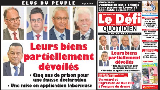 Voici la Une du Défi Quotidien de ce jeudi 16 janvier 2020