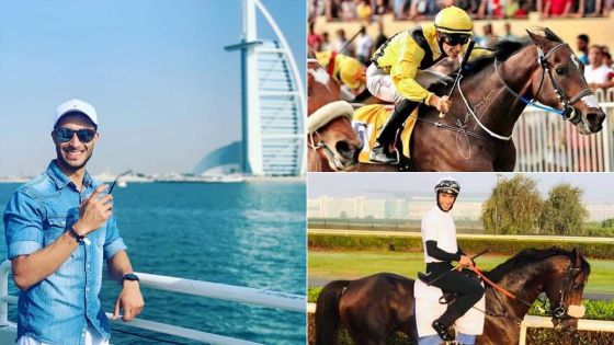 En piste avec le jockey Nabeel Sheik Bachameea…