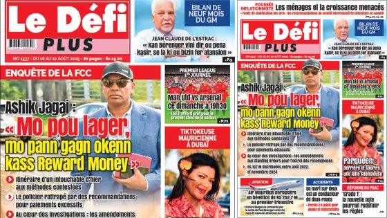 Voici la Une du Défi Plus de ce Samedi 16 Août 2025