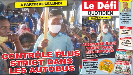 Voici la Une du Defi Quotidien de ce lundi 18 mai 2020