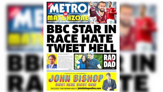 Un présentateur de la BBC d’origine mauricienne, victime de racisme