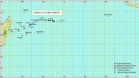 Cyclone Emnati : possible alerte 3 cet après-midi