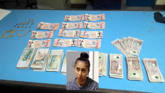 Soupçons de blanchiment d’argent : Rs 860 500 et des bijoux saisis 