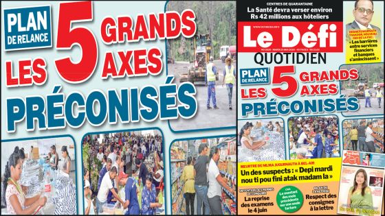 Voici la Une du Defi Quotidien de ce mardi 19 mai 2020