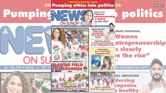 Voici la Une de News on Sunday de ce Vendredi 19 Juillet 2019