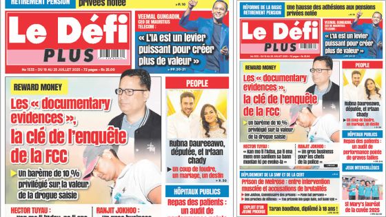 Voici la Une du Défi Plus de ce Samedi 19 Juillet 2025