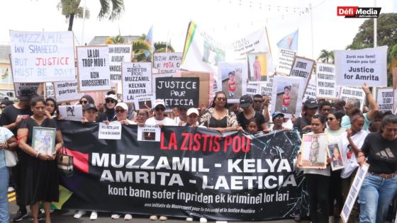 [En images] Marche du Mouvement pour la sécurité et la justice routière à Rose-Hill