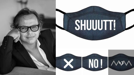 Mario Guillot et sa collection de masques tendance... en jean