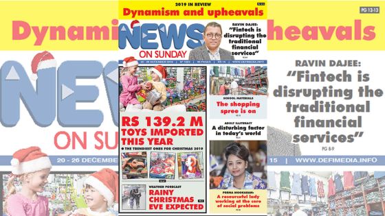 Voici la Une de News on Sunday de ce Vendredi 20 décembre 2019