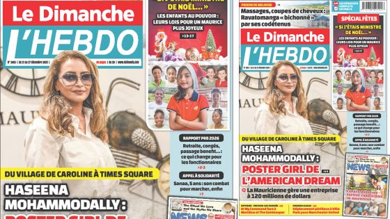 Voici la Une de Le Dimanche/L'Hebdo de ce Dimanche 21 Decembre 2025