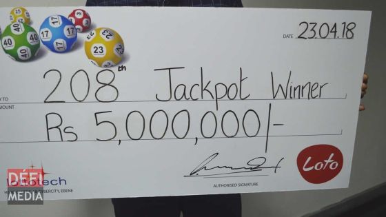 Loto : en jouant la même combinaison depuis neuf ans, un enseignant à la retraite rafle Rs 5 millions