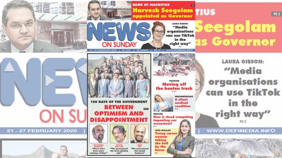 Voici la Une de News on Sunday de ce vendredi 21 février 2020