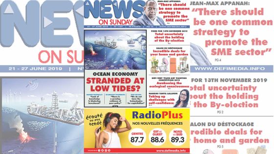 Voici la Une de News on Sunday de ce Vendredi 21 Juin 2019