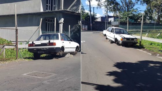 Voiture abandonnée à Marie Jeanne Road, Vacoas : la police de l’Environnement sévira