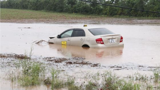 [En images] Cottage : un taxi percute un pylône et finit dans un bassin d'eau boueuse