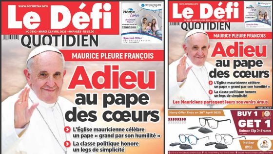 Voici la une du Défi Quotidien de ce Mardi 22 Avril 2025