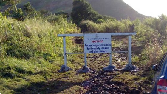 Petit-Verger, Saint-Pierre : le panneau qui dérange sur Chemin Le Pouce