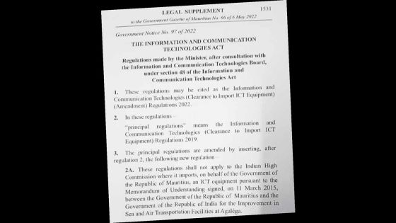 Importation d’équipements informatiques : Maurice accorde une importante exemption à l’Inde