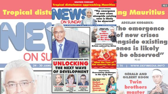 Voici la Une de News on Sunday de ce vendredi 24 janvier 2020