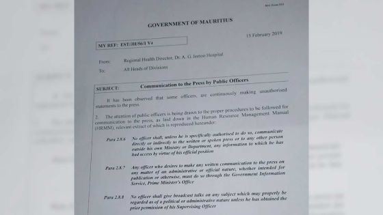 La circulaire de la discorde 