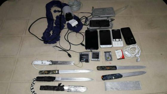 Lors d’une fouille : une dizaine d’armes tranchantes saisies à la prison de Melrose