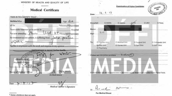 Recrutement dans la force policière : recalée à cause d’un mauvais diagnostic médical